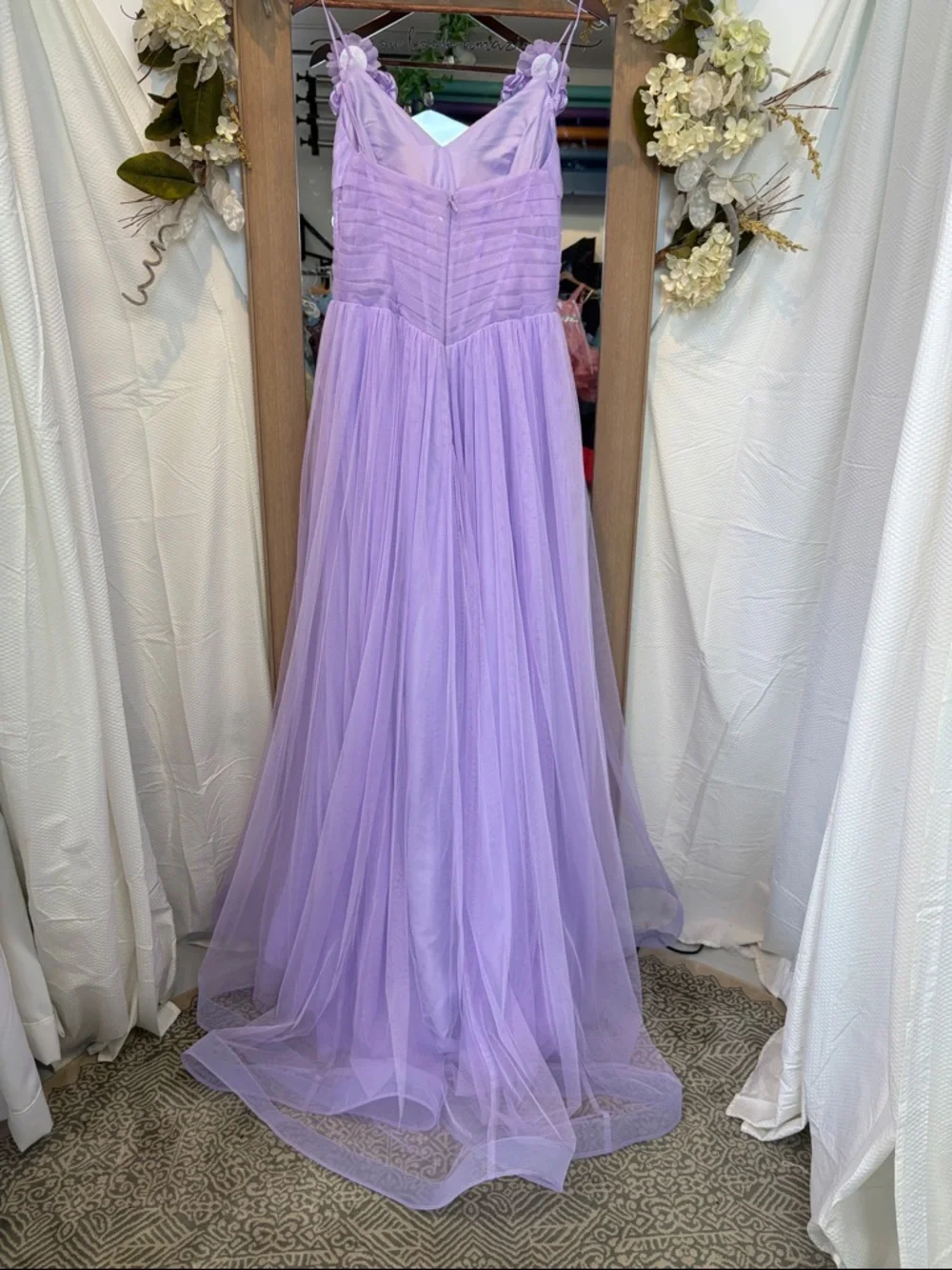 JJs House Lavender Floral Tulle Gown - Picture 3 of 5